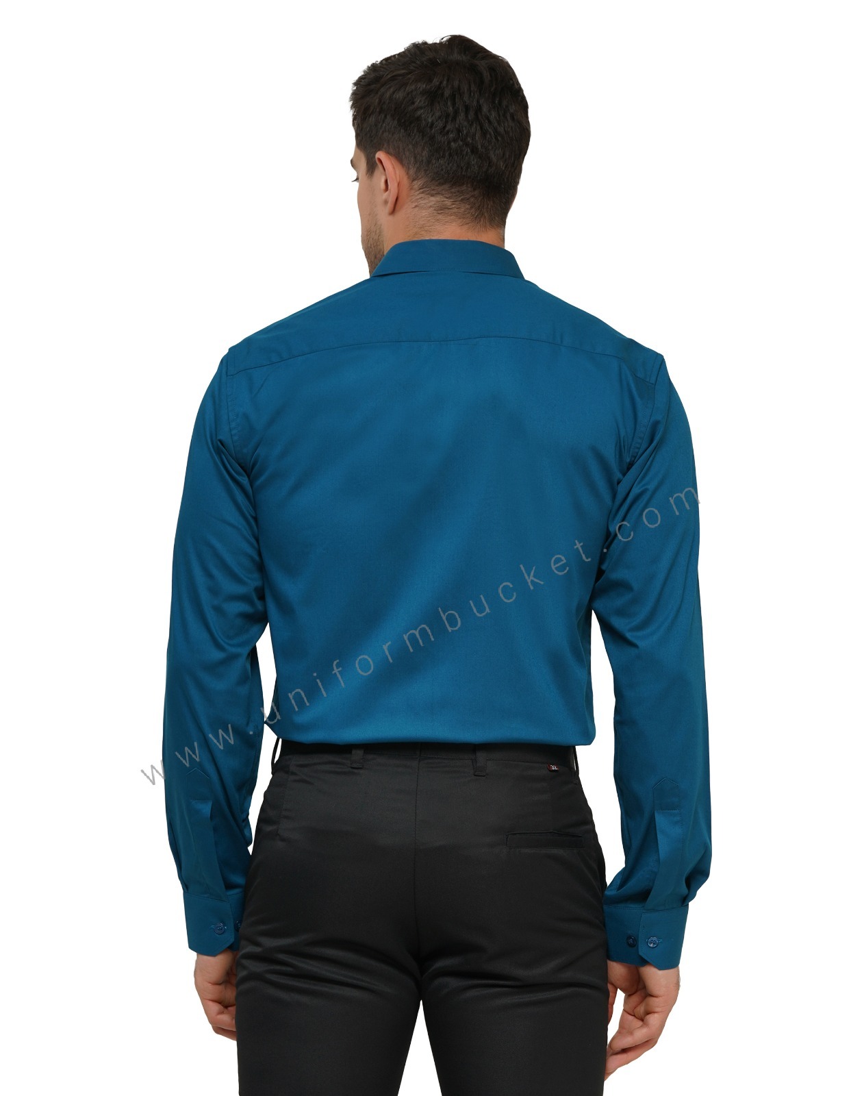 Male Premium Teal Blue Shirt With Pocket thumbnail 5